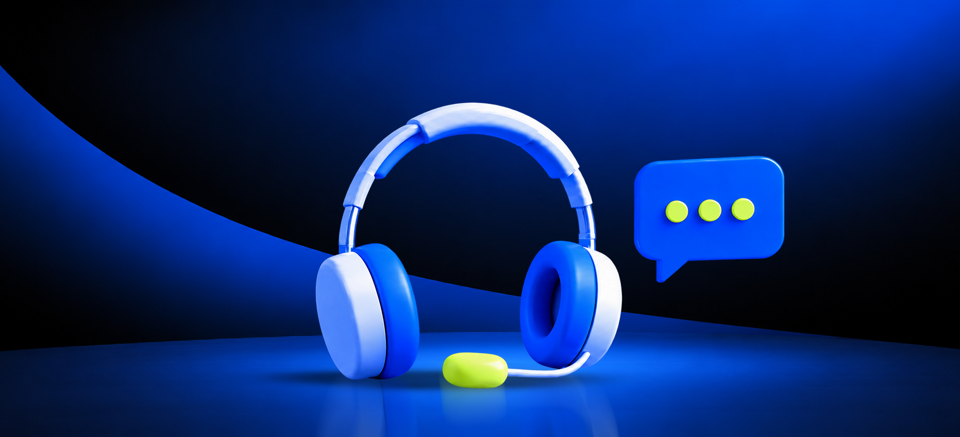 Customer service headset illustration