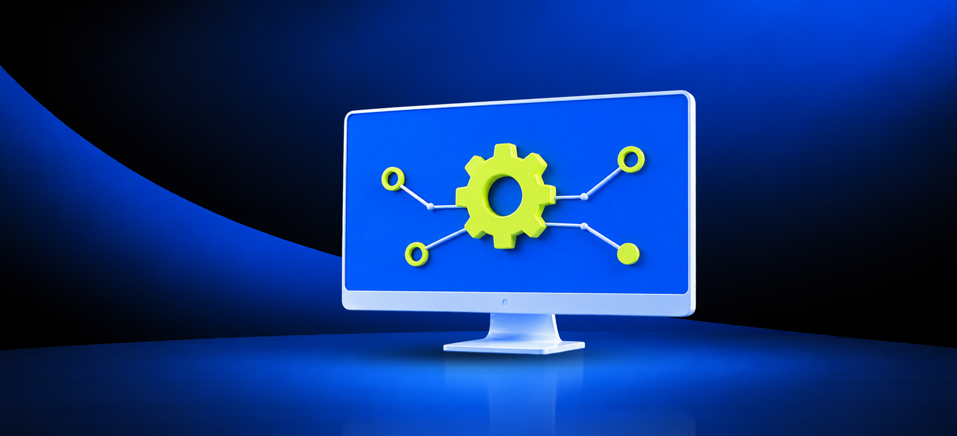 Technical support monitor illustration